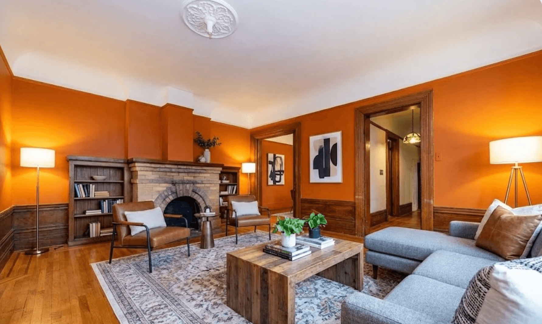 Staged kitchen after